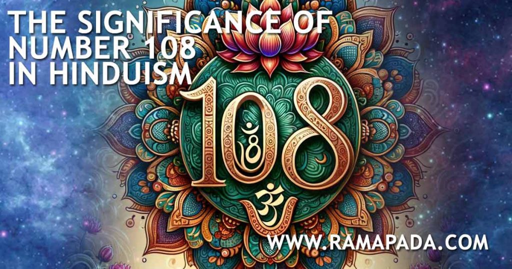 Significance of number 108 in Hinduism with Om symbol lotus mandala spiritual meaning meditation and divine connection