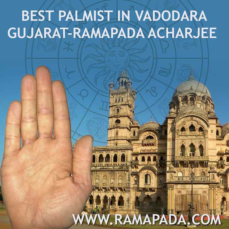 best palmist in Vadodara, Gujarat, is Ramapada Acharjee for palm reading and life prediction