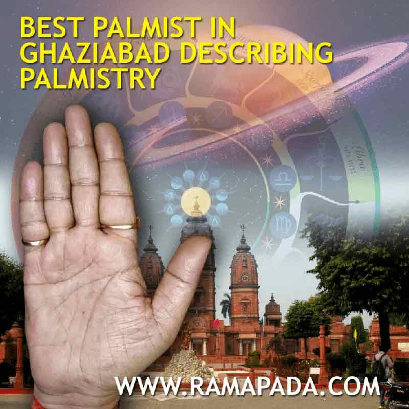 Best palmist in Ghaziabad explaining palmistry: Ramapada Acharjee hand-reading consultation