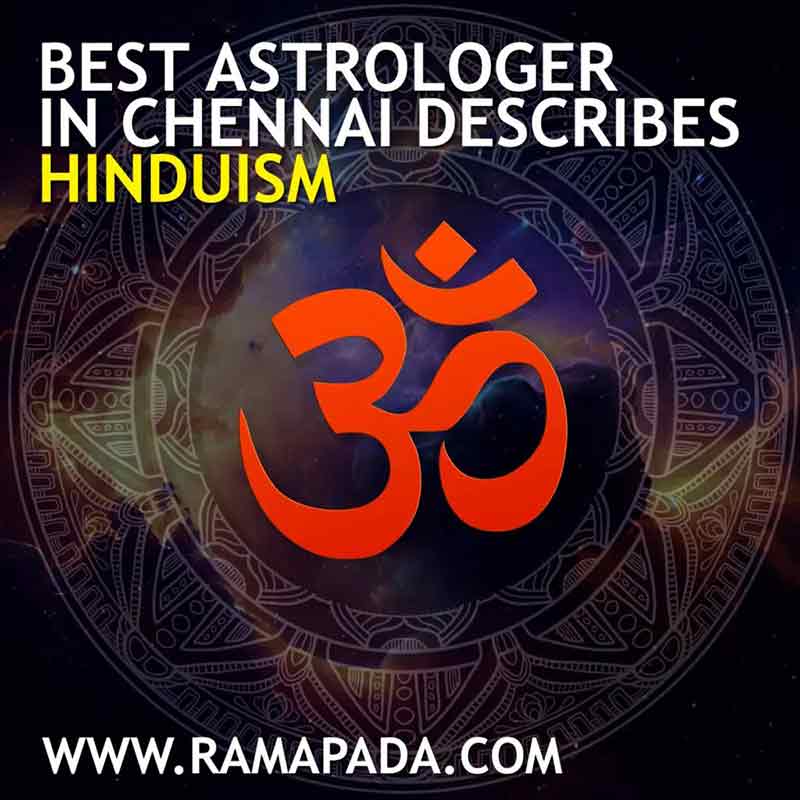 The best astrologer in Chennai explaining Hinduism with Om symbol and Vedic spiritual concepts