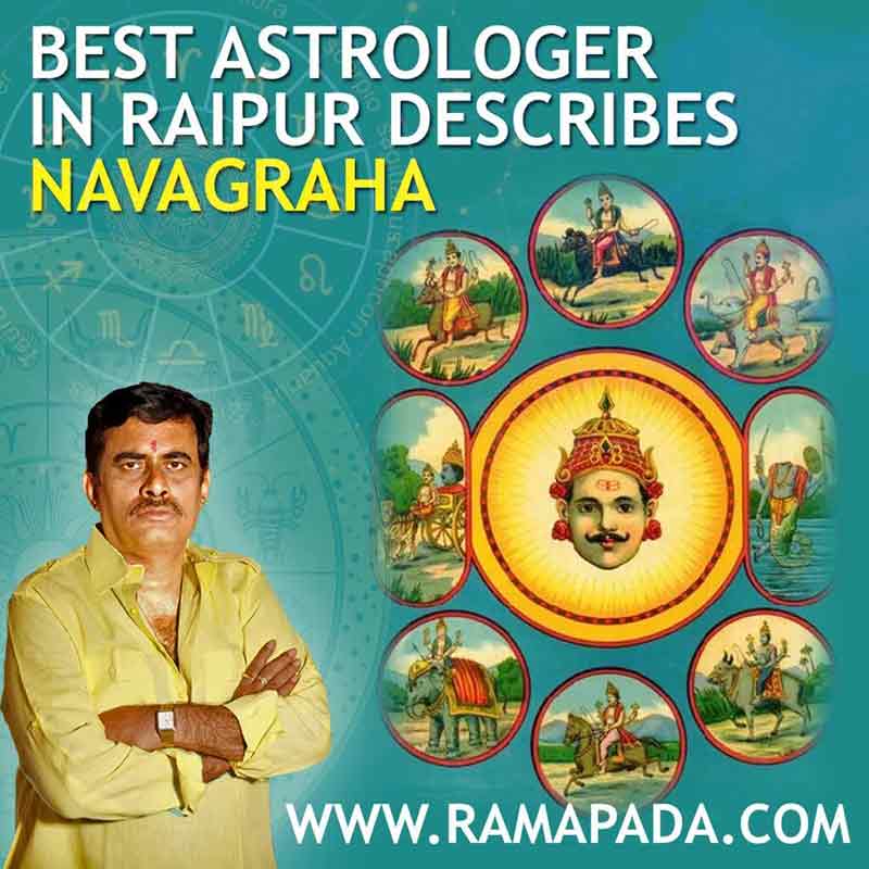 The best astrologer in Raipur explaining Navagraha in Vedic astrology with nine planetary influences