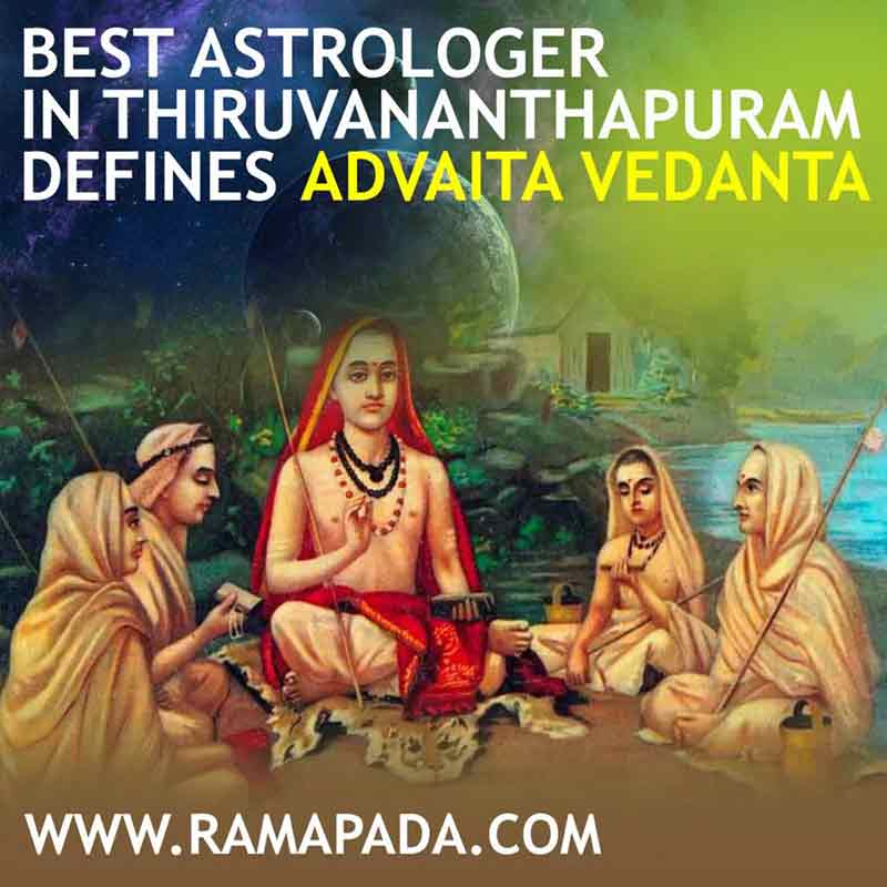 Best astrologer in Thiruvananthapuram explaining Advaita Vedanta with Adi Shankaracharya teaching disciples