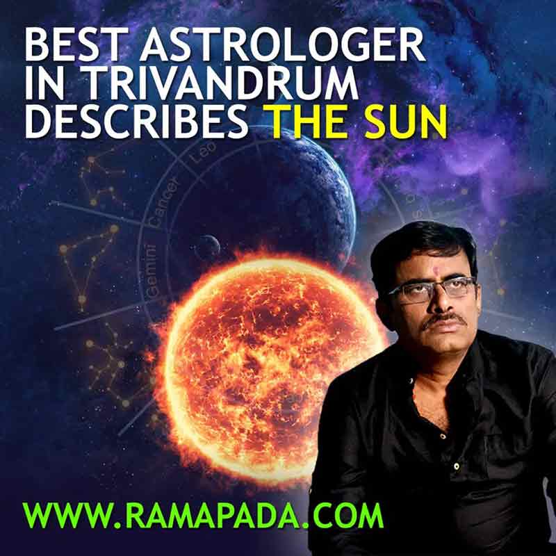 Best astrologer in Trivandrum describing the Sun in astrology with cosmic background
