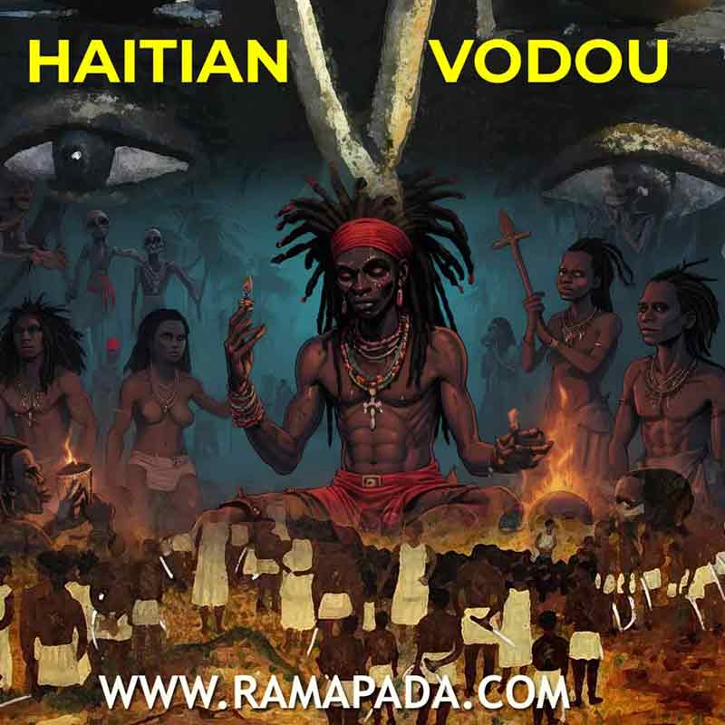 Haitian Vodou spiritual ritual and traditional mystical practices in Haitian culture