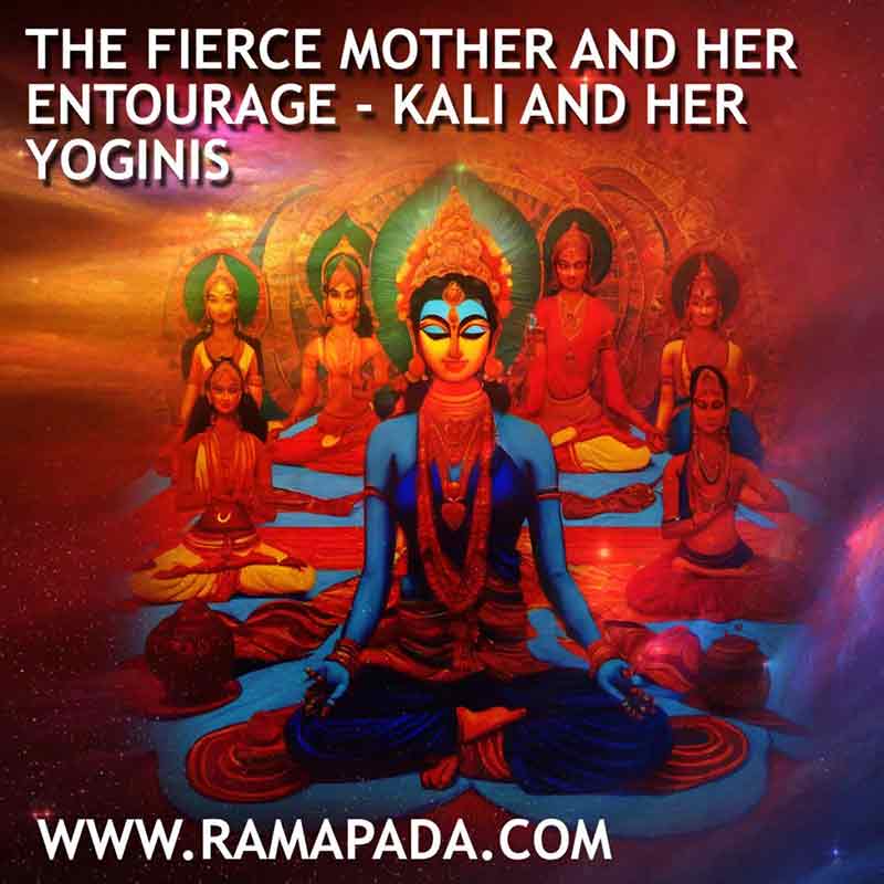 Goddess Kali and her Yoginis representing fierce divine feminine energy and tantric spiritual power