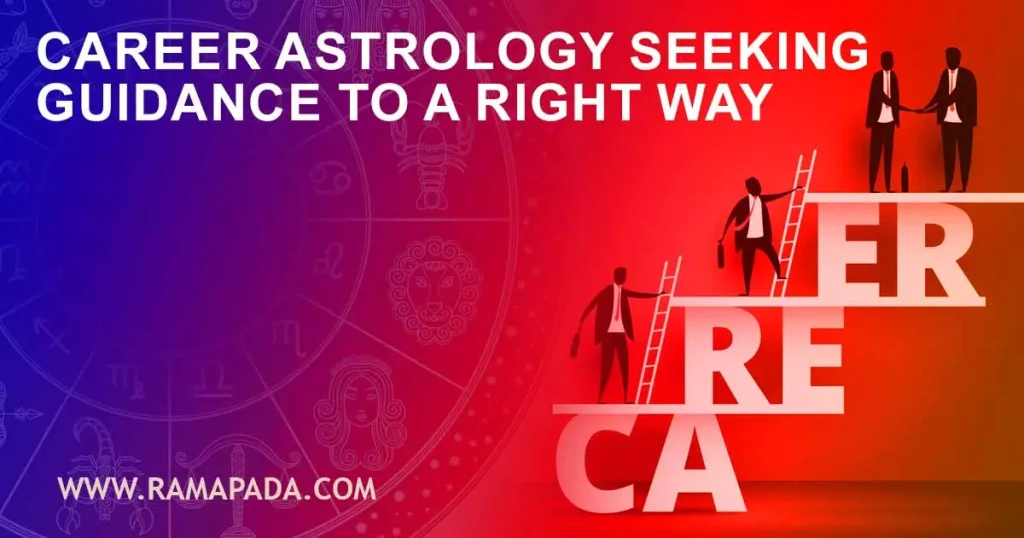 Career astrology guidance for success with zodiac chart and professional growth concept