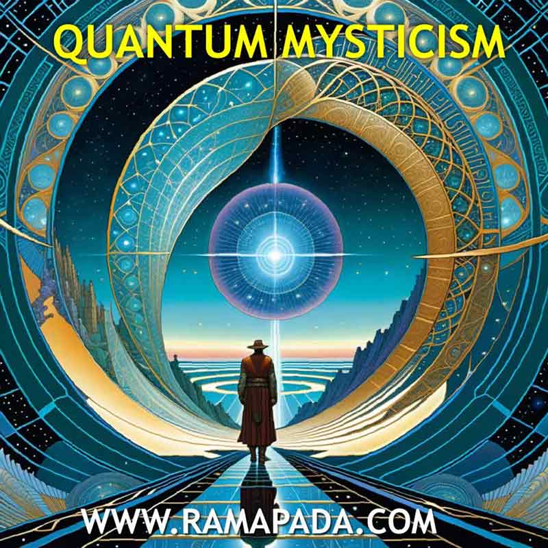 Quantum mysticism artwork blending cosmic energy spirituality and metaphysical exploration