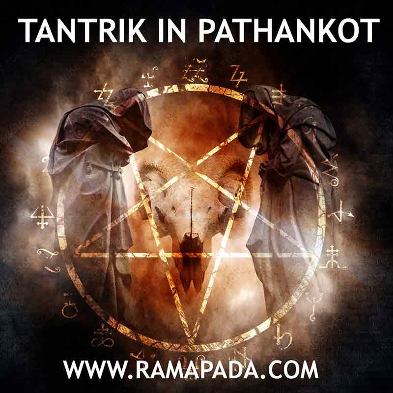 A tantrik in Pathankot performing mystical tantra ritual with sacred symbols and spiritual energy