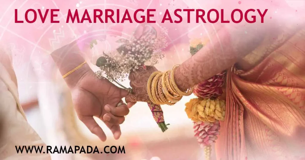 Love marriage astrology showing couple bonding and horoscope compatibility guidance