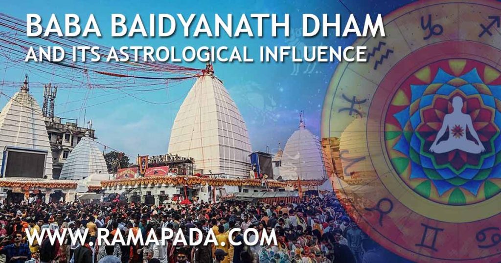 Baidyanath Dham Jyotirlinga Temple, Jharkhand, astrology, zodiac influence, Shiva devotees, pilgrimage, crowd, India